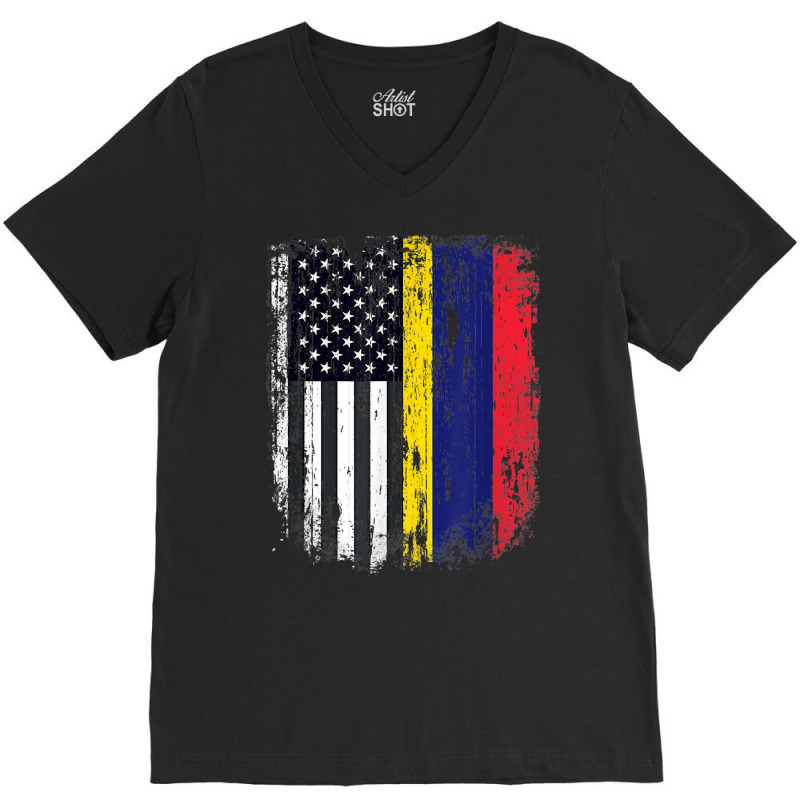 Duel Flag Design Mauritius And American Duel Citizen T Shirt V-Neck Tee by noelenedh2mar | Artistshot