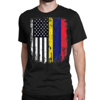 Duel Flag Design Mauritius And American Duel Citizen T Shirt Classic T-shirt | Artistshot