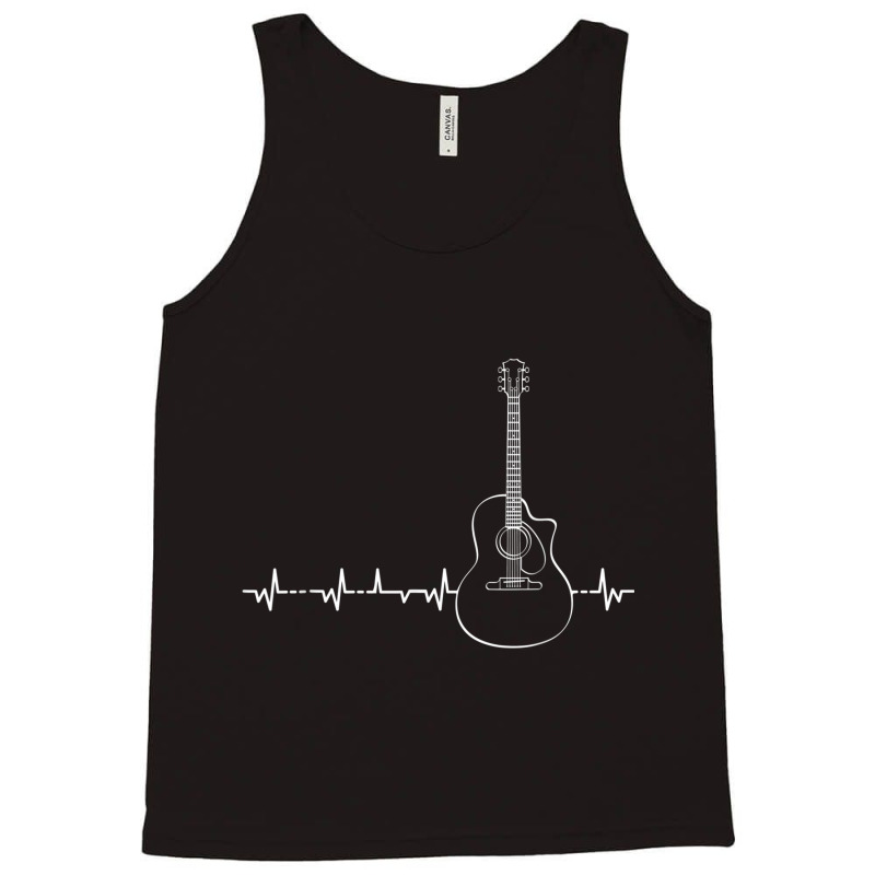 Guitar Heartbeat Pulse - Musical Theme Tank Top | Artistshot