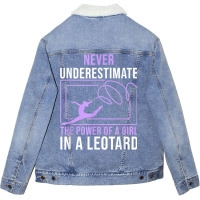 Gymnastics For Girls Women - Funny Gymnastics Unisex Sherpa-lined Denim Jacket | Artistshot