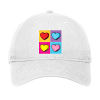 Candy Heart Pop Art Valentine S Day Graphic Adjustable Cap | Artistshot