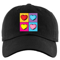 Candy Heart Pop Art Valentine S Day Graphic Kids Cap | Artistshot