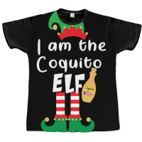 Playa Serena Funny Christmas  Coquito Elf Funny Puerto Rico Matching C Graphic T-shirt | Artistshot