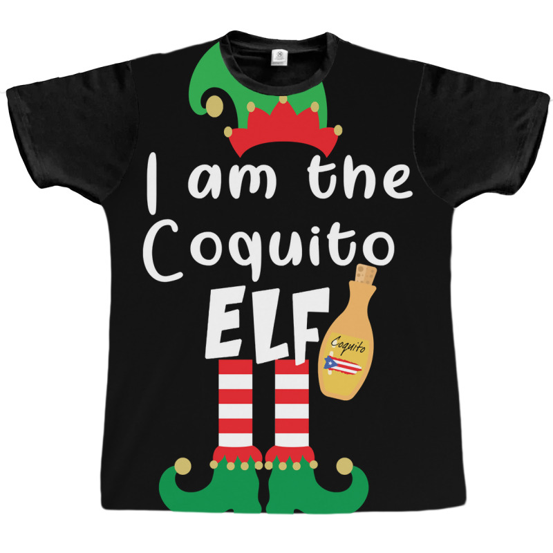 Playa Serena Funny Christmas  Coquito Elf Funny Puerto Rico Matching C Graphic T-shirt by gennej | Artistshot