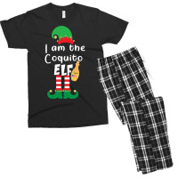 Playa Serena Funny Christmas  Coquito Elf Funny Puerto Rico Matching C Men's T-shirt Pajama Set | Artistshot