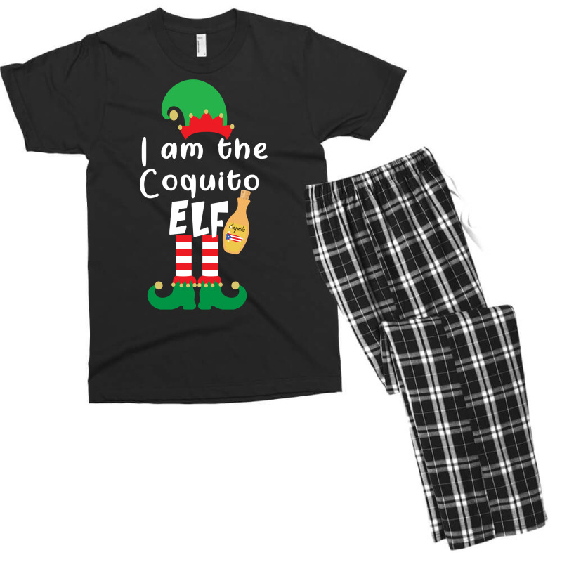 Playa Serena Funny Christmas  Coquito Elf Funny Puerto Rico Matching C Men's T-shirt Pajama Set by gennej | Artistshot