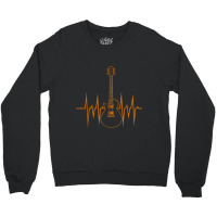 Heartbeat Guitarist Musician Gift Guitar Crewneck Sweatshirt | Artistshot