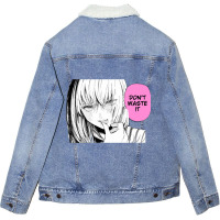 Micchon Shikimori Anime, Shikimoris Not Just A Cutie Unisex Sherpa-lined Denim Jacket | Artistshot