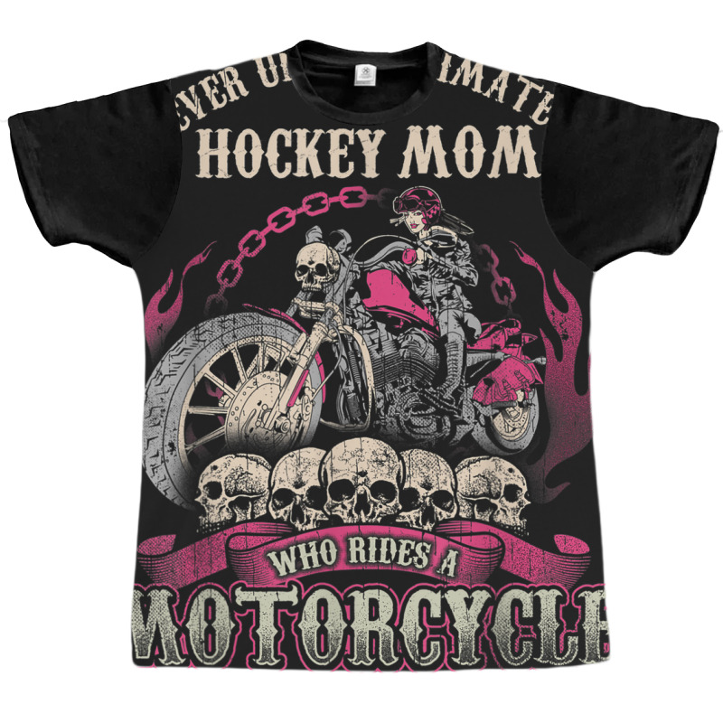 Hockey Biker Chick Lady Mom Motorcycle Tshirt Graphic T-shirt | Artistshot