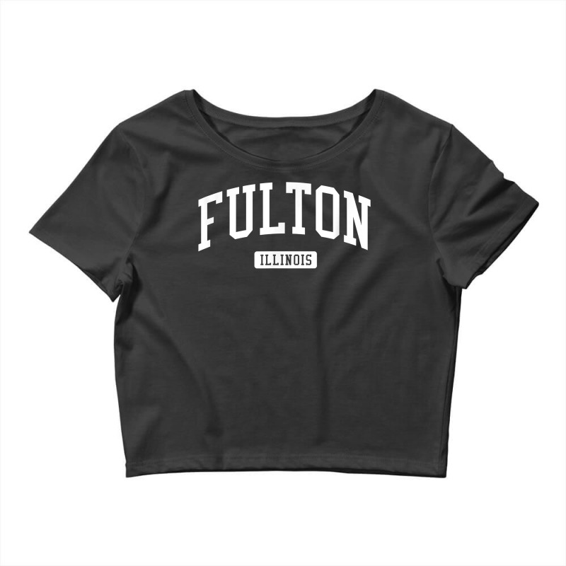 Fulton Illinois Il Vintage Athletic Sports Design T Shirt Crop Top by xq8pjbeamer | Artistshot