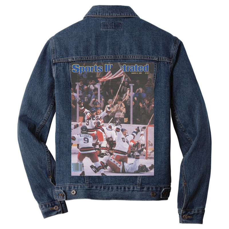 Usa Hockey, 1980 Winter Olympics Sports Illustrated Cover Men Denim Jacket | Artistshot