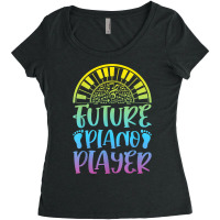 Future Piano Player   Keboard Player Piano Music T Shirt Women's Triblend Scoop T-shirt | Artistshot