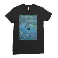 Monet Cat, Cat Lovers Gift Ideas Ladies Fitted T-shirt | Artistshot