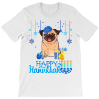 Jewish Pug Dog Menorah Hat Chanukah Hanukkah Jewish Xmas Pre T Shirt T-shirt | Artistshot