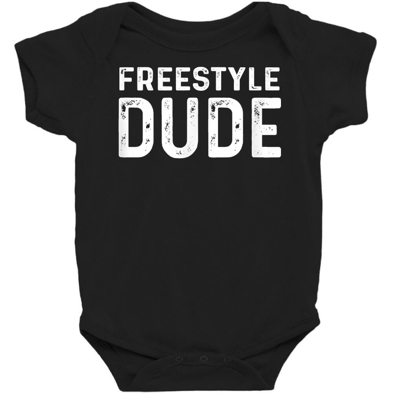 Freestyle Dude Distressed Swim Swimmer Pool Swimming T Shirt Baby Bodysuit by anselmpru9bt | Artistshot