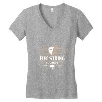 Five String Society For 5 String Bass Guitar Players Pullover Women's V-neck T-shirt | Artistshot