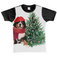 Bernese Mt Dog With Charismas Tree Bernese Mountain Christmas Gift 24 Graphic Youth T-shirt | Artistshot