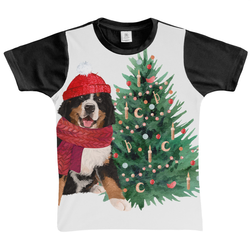 Bernese Mt Dog With Charismas Tree Bernese Mountain Christmas Gift 24 Graphic Youth T-shirt by Eme90 | Artistshot