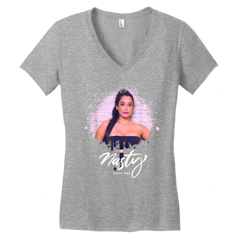 Graffiti Style With Nasty Latin Woman Sexy Photography T Shirt Women's V-Neck T-Shirt by nilda1pr4klauer | Artistshot