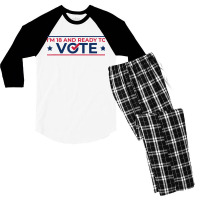 First Time Voter  18th Birthday  I Can Vote Now 1 Men's 3/4 Sleeve Pajama Set | Artistshot