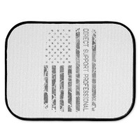 Funny Job Title American Flag Direct Support Professional T Shirt Rear Car Mat | Artistshot