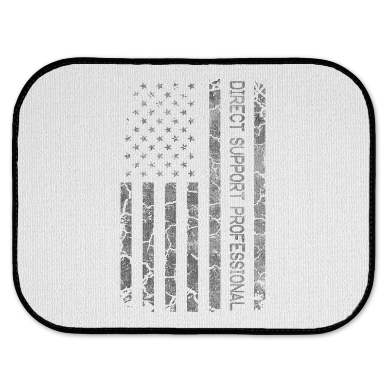 Funny Job Title American Flag Direct Support Professional T Shirt Rear Car Mat | Artistshot