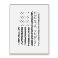 Funny Job Title American Flag Direct Support Professional T Shirt Metal Print Vertical | Artistshot