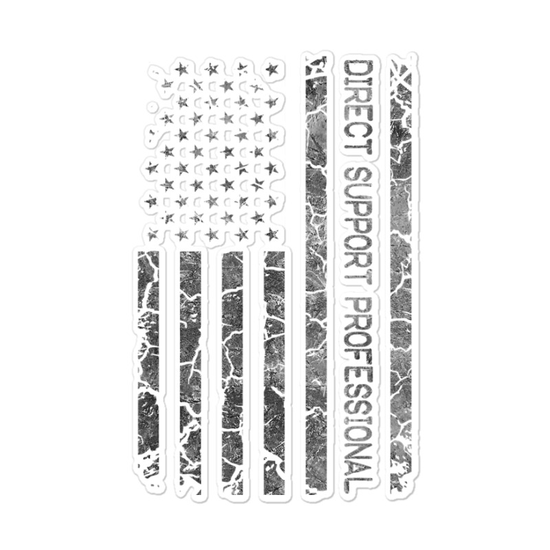 Funny Job Title American Flag Direct Support Professional T Shirt Sticker | Artistshot