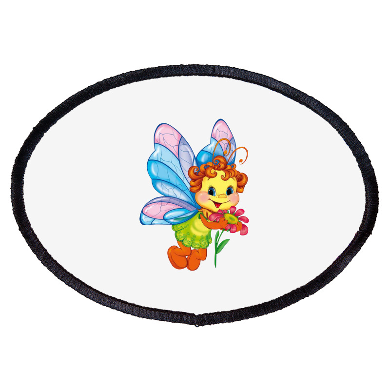 Butterfly Bee Oval Patch | Artistshot