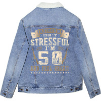 Taxidermist Isn´t Stressful   50. Birthday Taxidermy T Shirt Unisex Sherpa-lined Denim Jacket | Artistshot