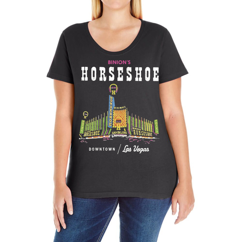 Binion's Horseshoe Hotel Casino Vintage Retro Las Vegas Funny Nostalgi Ladies Curvy T-Shirt by archatkikkam | Artistshot