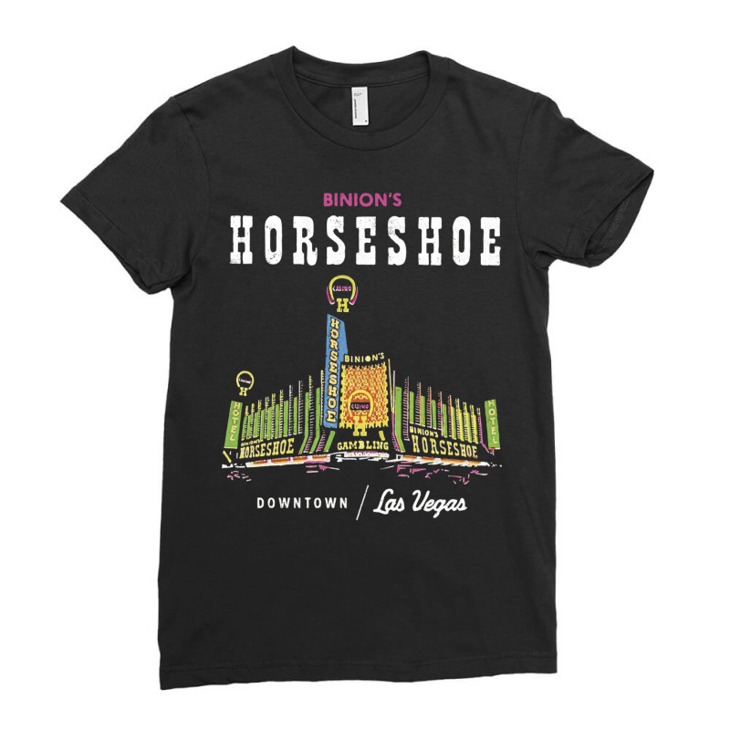 Binion's Horseshoe Hotel Casino Vintage Retro Las Travel Aesthetic Hip Ladies Fitted T-Shirt by holzenminomo8 | Artistshot