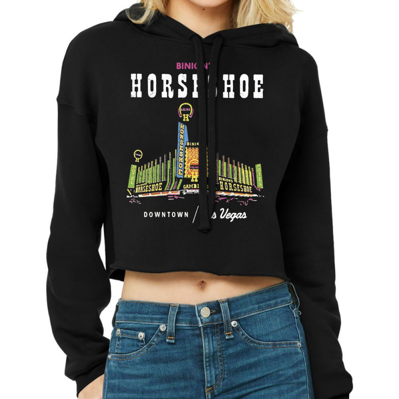 Binion's Horseshoe Hotel Casino Vintage Retro Las Travel Aesthetic Hip Cropped Hoodie by holzenminomo8 | Artistshot