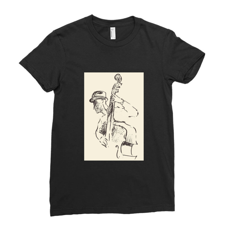 Contrabass Groovin' Ladies Fitted T-Shirt by JamesBurges | Artistshot