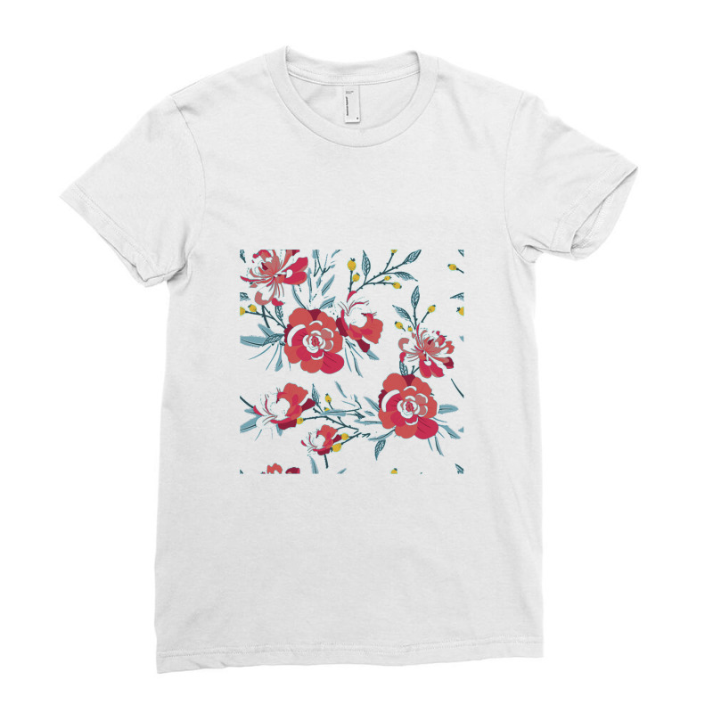 Spring Blooms  Spring Blooming Petals Ladies Fitted T-Shirt by abadiva | Artistshot