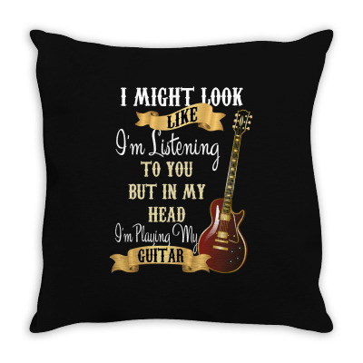 Guitar Throw Pillow Designed By Wizarts