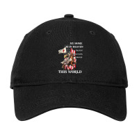 Us Flag Knight Templar Jesus My Home Is In Heaven Christian Adjustable Cap | Artistshot