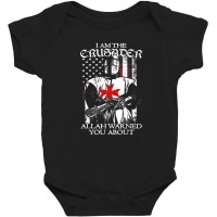 Us Flag Knight Templar I'm Crusader Allah Warned You About Baby Bodysuit | Artistshot