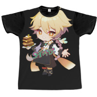 Genshin Impact Cute Smile Graphic T-shirt | Artistshot