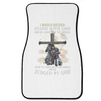 Jesus Cross Knight Templar Stand With God Judge By The World Front Car Mat | Artistshot