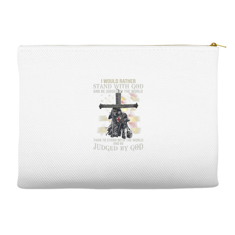 Jesus Cross Knight Templar Stand With God Judge By The World Accessory Pouches | Artistshot