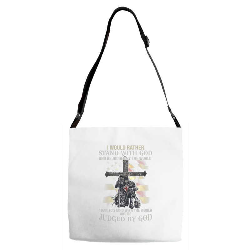 Jesus Cross Knight Templar Stand With God Judge By The World Adjustable Strap Totes | Artistshot