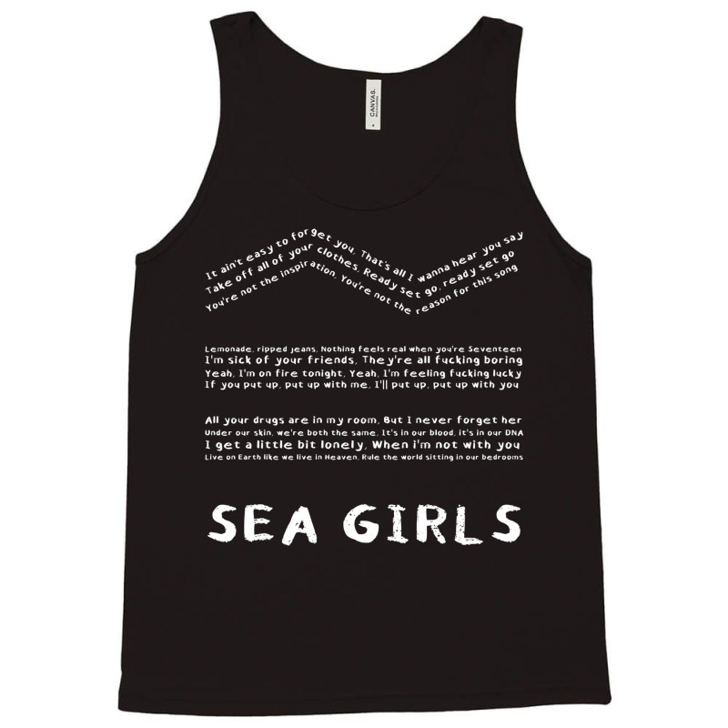 Sea Girls Lyrics Tank Top by asaberazretk | Artistshot