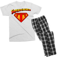 Superteacher Superhero Funny Teacher Superteacher Men's T-shirt Pajama Set | Artistshot