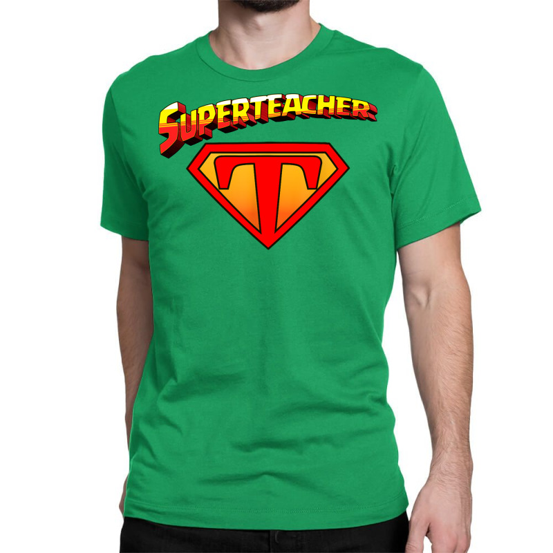 Superteacher Superhero Funny Teacher Superteacher Classic T-shirt | Artistshot