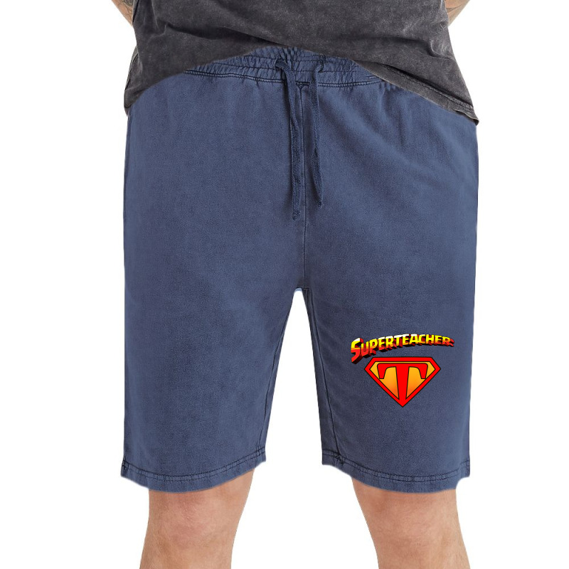 Superteacher Superhero Funny Teacher Superteacher Vintage Short | Artistshot