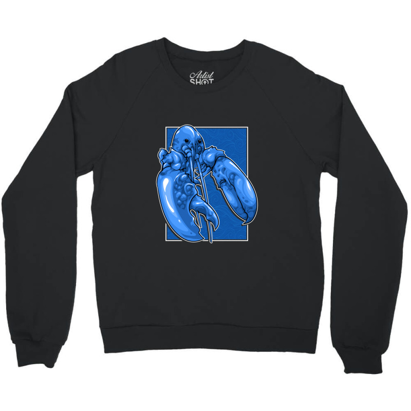 Funny Jumpscare Lobster Meme Blue Crustacean Pullover Hoodie Crewneck Sweatshirt | Artistshot