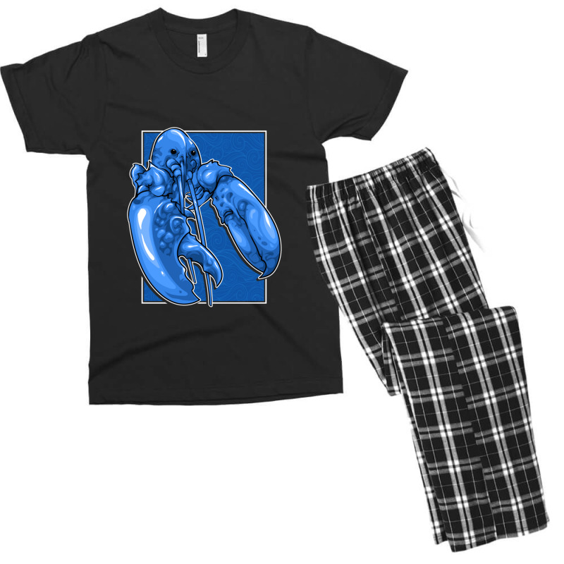 Funny Jumpscare Lobster Meme Blue Crustacean Pullover Hoodie Men's T-shirt Pajama Set | Artistshot