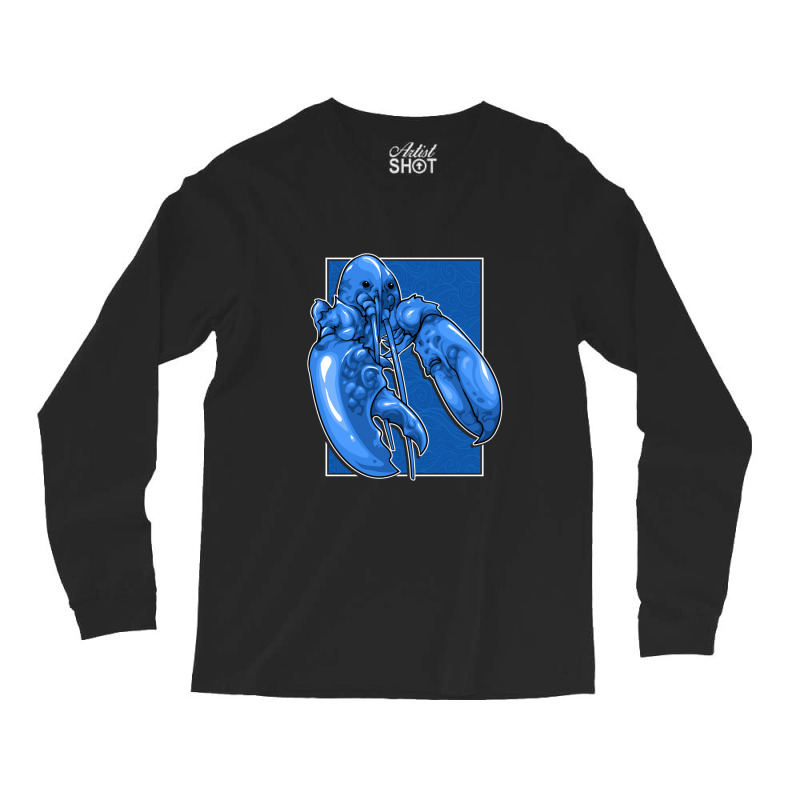 Funny Jumpscare Lobster Meme Blue Crustacean Pullover Hoodie Long Sleeve Shirts | Artistshot