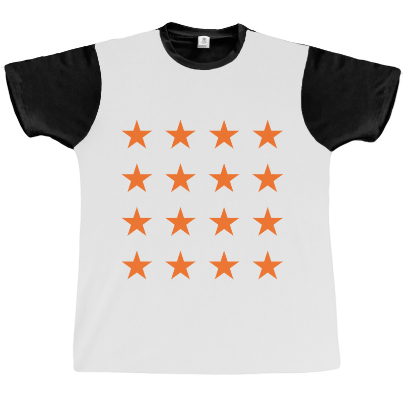 Stars  Star Pattern Orange Graphic T-shirt by abadiva | Artistshot